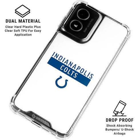 NFL Indianapolis Colts White Performance Series Moto G Power 5G (2024) Clear Case