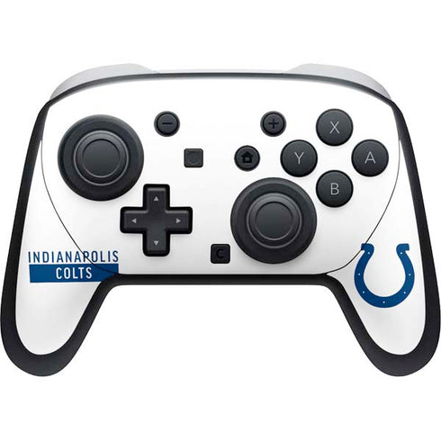 NFL Indianapolis Colts White Performance Series Nintendo Switch 2 (2025) Pro Controller Skin