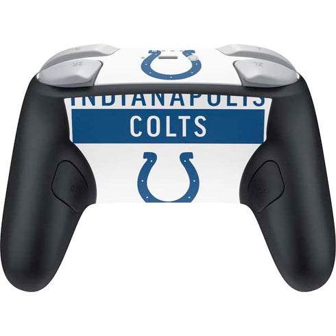 NFL Indianapolis Colts White Performance Series Nintendo Switch 2 (2025) Pro Controller Skin