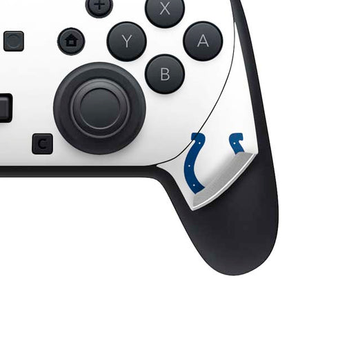 NFL Indianapolis Colts White Performance Series Nintendo Switch 2 (2025) Pro Controller Skin