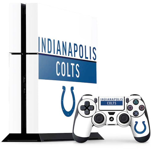 NFL Indianapolis Colts White Performance Series PS4 Console and Controller Bundle Skin