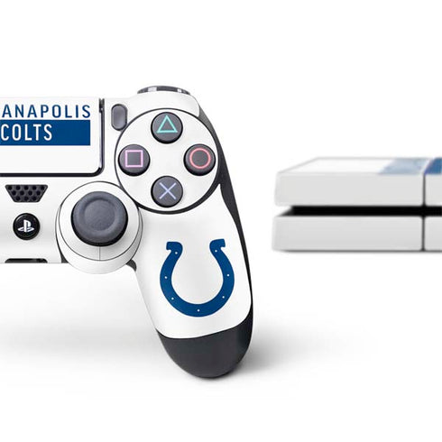 NFL Indianapolis Colts White Performance Series PS4 Console and Controller Bundle Skin