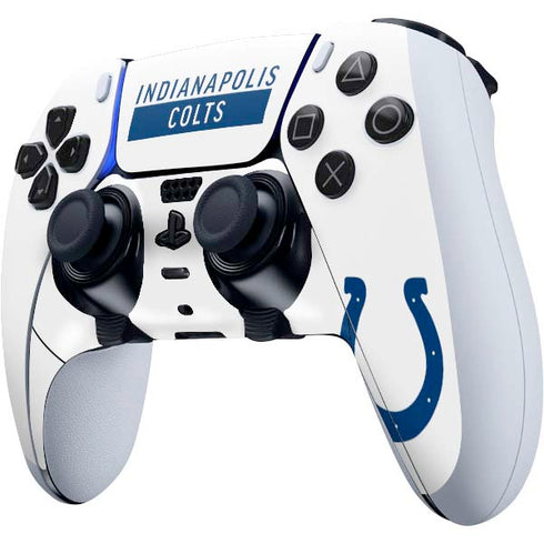 NFL Indianapolis Colts White Performance Series PS5 DualSense Edge Pro Controller Skin