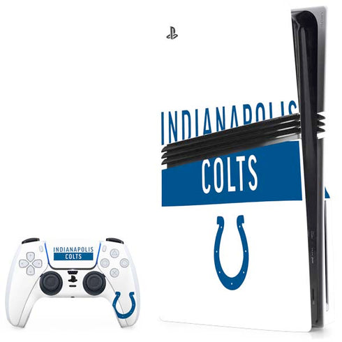 NFL Indianapolis Colts White Performance Series PS5 Pro Disk Bundle Skin