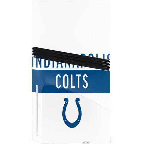 NFL Indianapolis Colts White Performance Series PS5 Pro Disk Console Skin