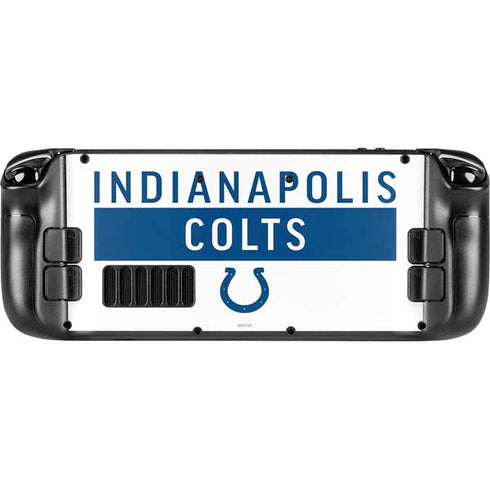 NFL Indianapolis Colts White Performance Series Steam Deck Handheld Gaming Computer Skin