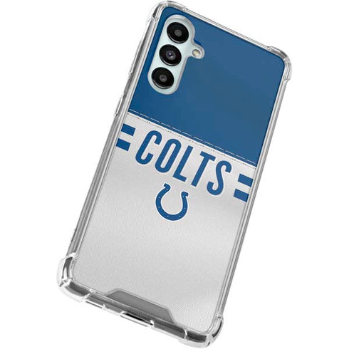 NFL Indianapolis Colts White Striped Galaxy A16 5G Clear Case