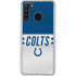 NFL Indianapolis Colts White Striped Galaxy A21 Clear Case