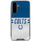 NFL Indianapolis Colts White Striped Galaxy A36 5G Clear Case