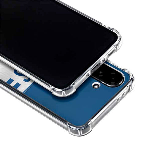 NFL Indianapolis Colts White Striped Galaxy A36 5G Clear Case