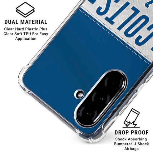 NFL Indianapolis Colts White Striped Galaxy A36 5G Clear Case