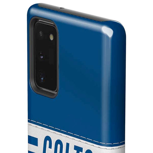NFL Indianapolis Colts White Striped Galaxy Note20 5G Pro Case