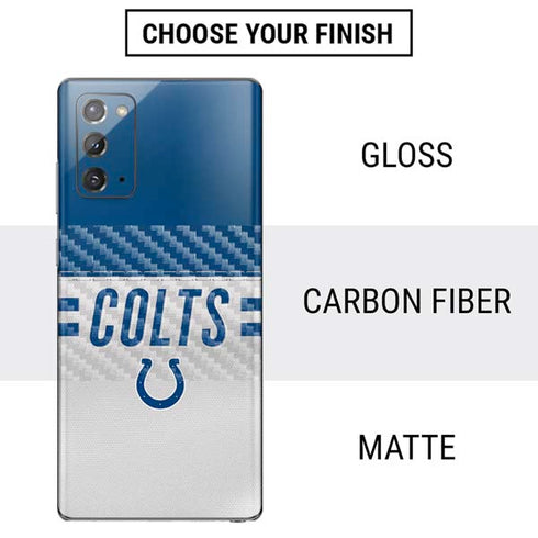 NFL Indianapolis Colts White Striped Galaxy Note20 5G Skin