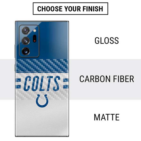 NFL Indianapolis Colts White Striped Galaxy Note20 Ultra 5G Skin