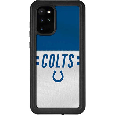 NFL Indianapolis Colts White Striped Galaxy S20 Plus Waterproof Case
