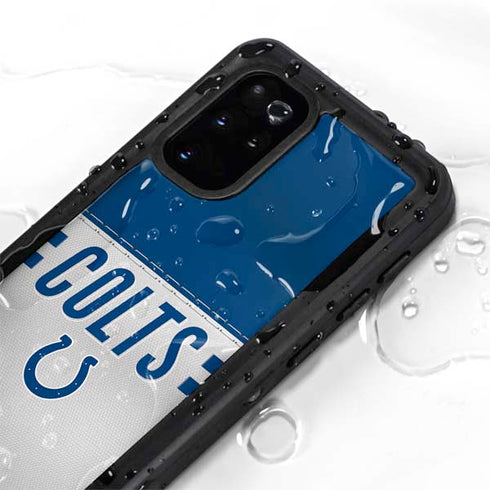 NFL Indianapolis Colts White Striped Galaxy S20 Plus Waterproof Case