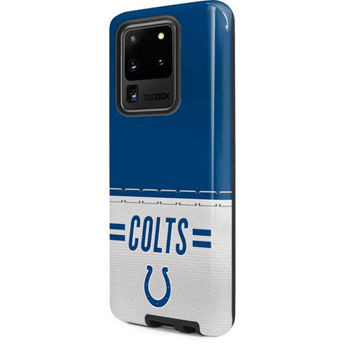 NFL Indianapolis Colts White Striped Galaxy S20 Ultra 5G Pro Case