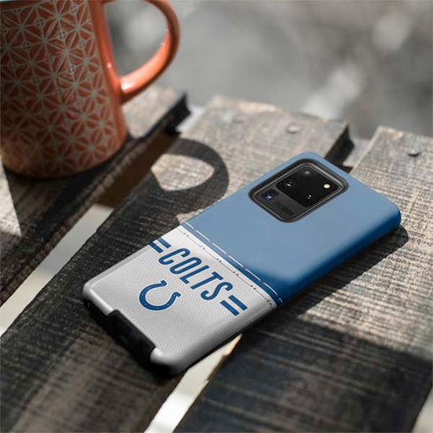 NFL Indianapolis Colts White Striped Galaxy S20 Ultra 5G Pro Case