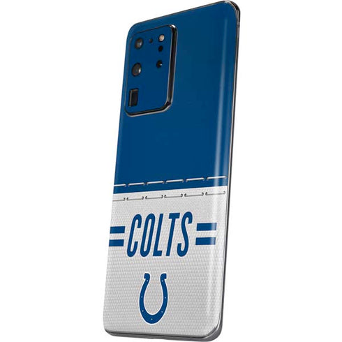 NFL Indianapolis Colts White Striped Galaxy S20 Ultra 5G Skin