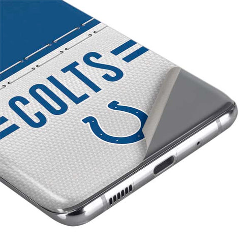 NFL Indianapolis Colts White Striped Galaxy S20 Ultra 5G Skin