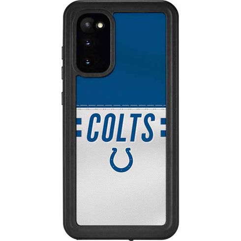 NFL Indianapolis Colts White Striped Galaxy S20 Waterproof Case