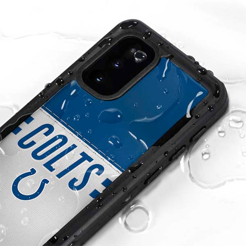 NFL Indianapolis Colts White Striped Galaxy S20 Waterproof Case