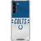 NFL Indianapolis Colts White Striped Galaxy S24 FE Clear Case