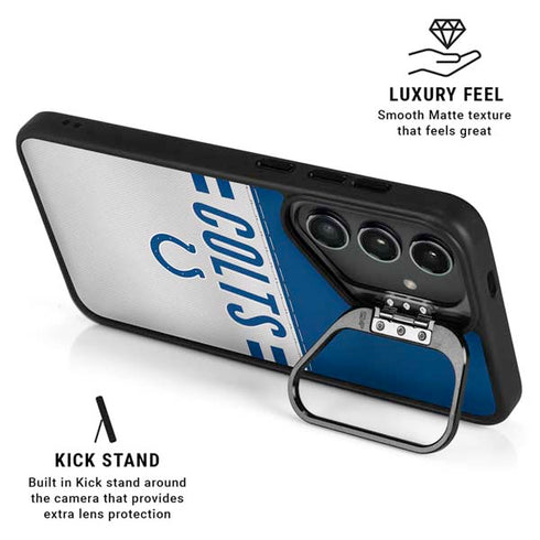 NFL Indianapolis Colts White Striped Galaxy S24 FE Kickstand Case