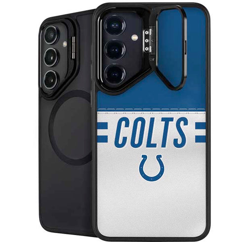 NFL Indianapolis Colts White Striped Galaxy S25 Plus Kickstand Case