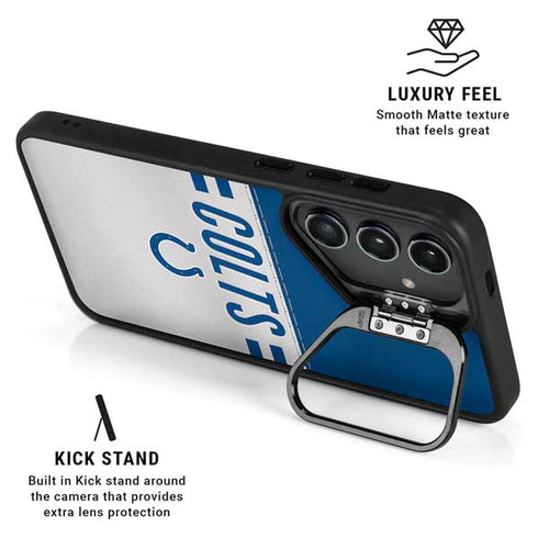 NFL Indianapolis Colts White Striped Galaxy S24 Plus Kickstand Case