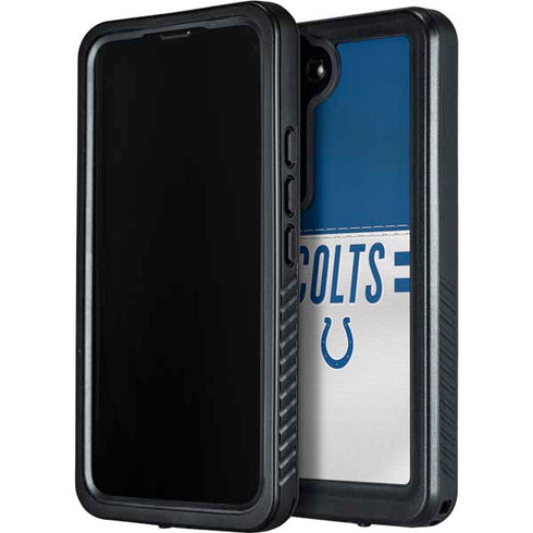 NFL Indianapolis Colts White Striped Galaxy S24 Plus Waterproof Case