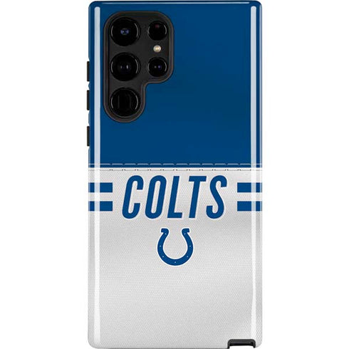 NFL Indianapolis Colts White Striped Galaxy S25 Ultra Impact Case