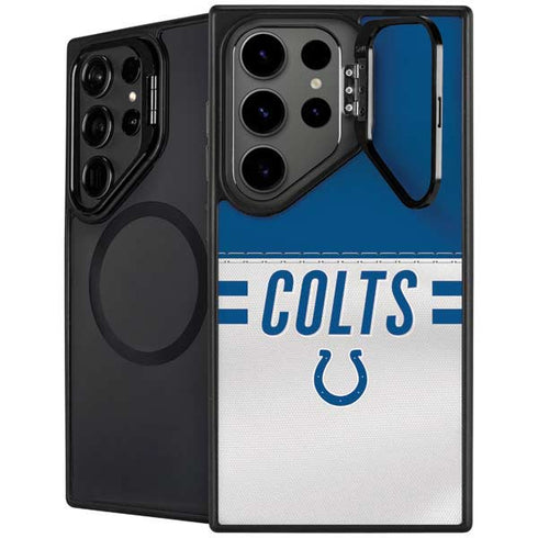NFL Indianapolis Colts White Striped Galaxy S25 Ultra Kickstand Case