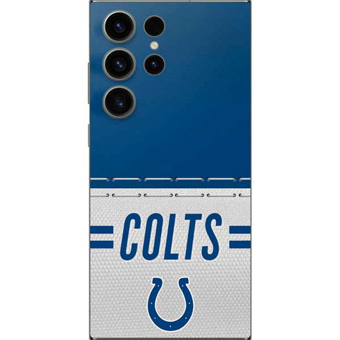 NFL Indianapolis Colts White Striped Galaxy S25 Ultra Skin