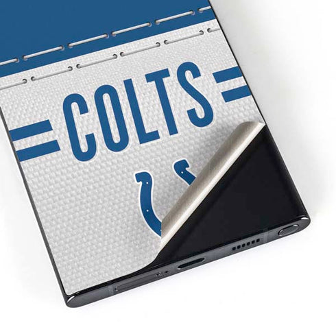 NFL Indianapolis Colts White Striped Galaxy S25 Ultra Skin