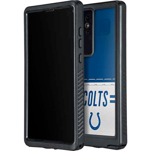 NFL Indianapolis Colts White Striped Galaxy S24 Ultra Waterproof Case