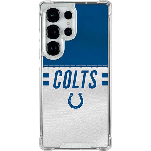 NFL Indianapolis Colts White Striped Galaxy S25 Ultra Clear Case