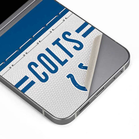 NFL Indianapolis Colts White Striped Galaxy Z Flip6 Skin