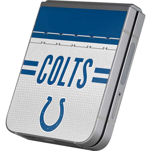 NFL Indianapolis Colts White Striped Galaxy Z Flip6 Skin