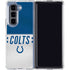 NFL Indianapolis Colts White Striped Galaxy Z Fold5 5G Clear Case