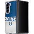 NFL Indianapolis Colts White Striped Galaxy Z Fold5 5G Clear Case