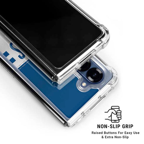 NFL Indianapolis Colts White Striped Galaxy Z Fold6 Clear Case