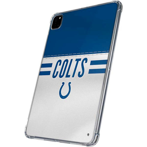 NFL Indianapolis Colts White Striped iPad Pro 11in (2024) Clear Case