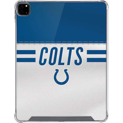 NFL Indianapolis Colts White Striped iPad Pro 12.9in (2020) Clear Case
