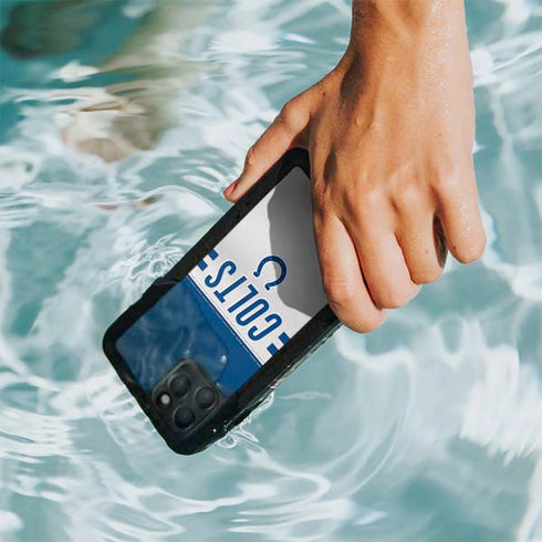 NFL Indianapolis Colts White Striped iPhone 11 Pro Waterproof Case