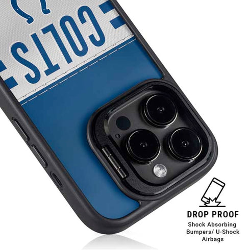 NFL Indianapolis Colts White Striped iPhone 14 Pro Kickstand Case