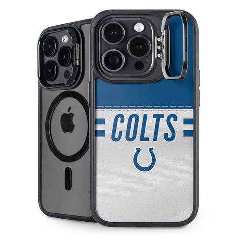 NFL Indianapolis Colts White Striped iPhone 15 Pro Kickstand Case