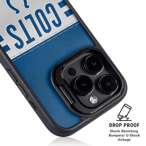 NFL Indianapolis Colts White Striped iPhone 15 Pro Max Kickstand Case