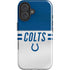 NFL Indianapolis Colts White Striped iPhone 16 Plus Impact Case