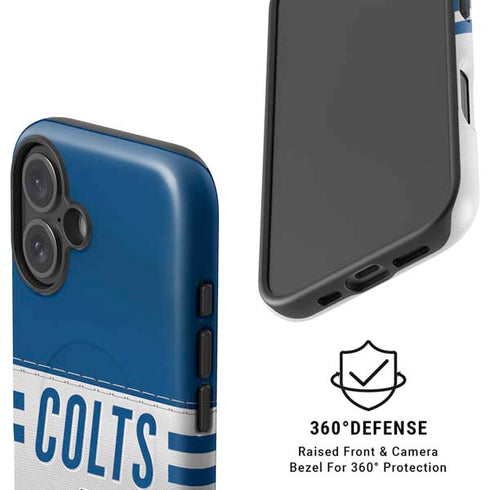 NFL Indianapolis Colts White Striped iPhone 16 Plus Magsafe Impact Case